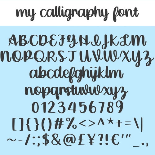 My Handwriting Font: Extended Version - Etsy Canada
