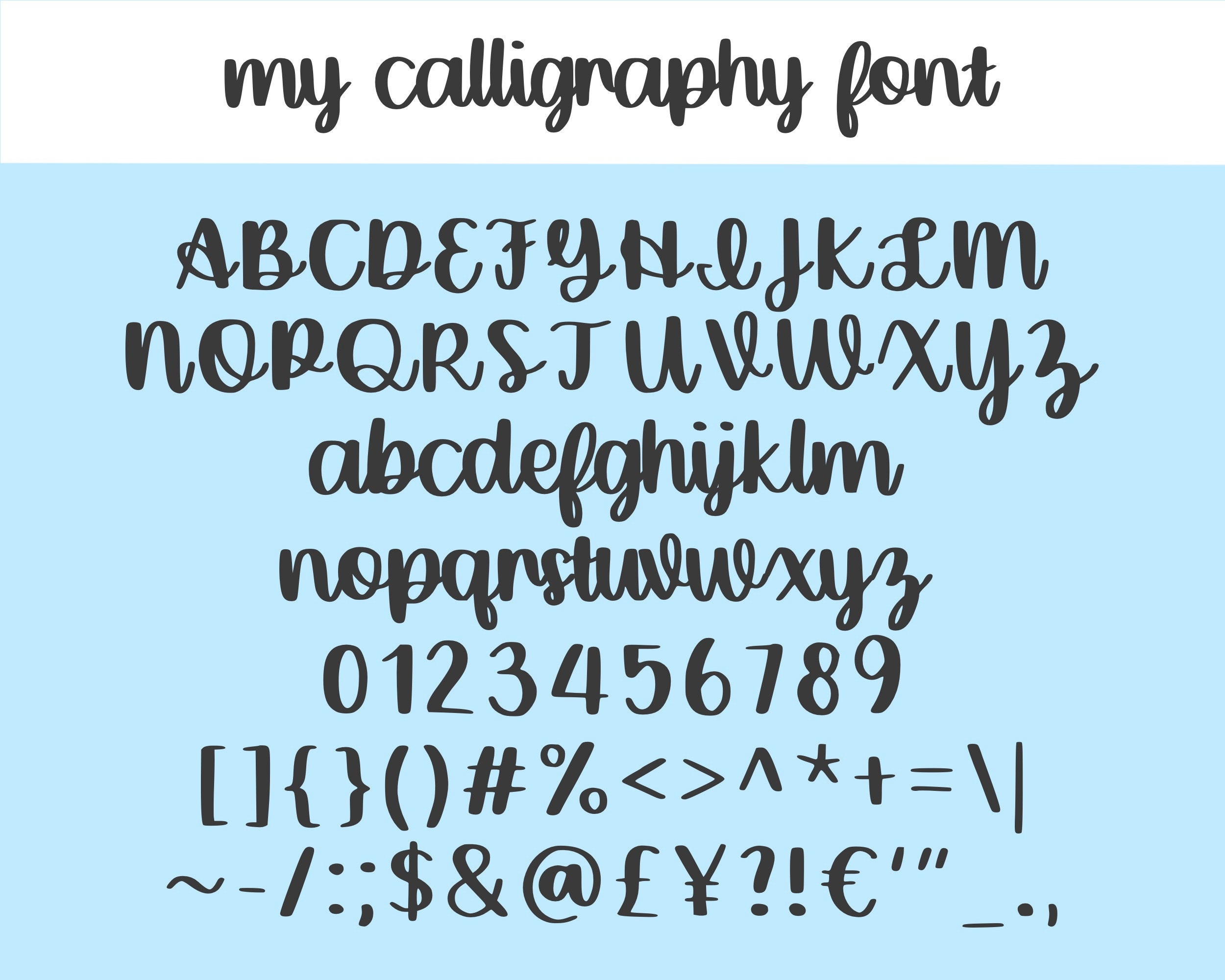 My Handwritten Calligraphy Font