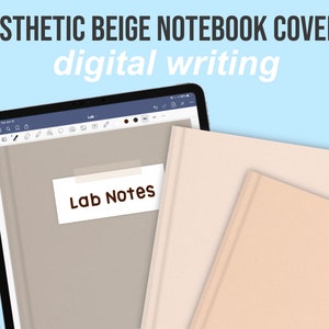 Beige Neutral Tone Digital Notebook Covers