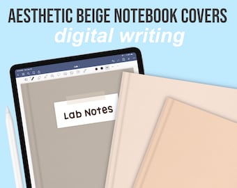Beige Neutral Tone Digital Notebook Covers