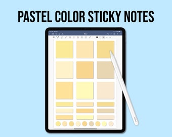 Pastel Yellow Colors Sticky Notes | Digital Download