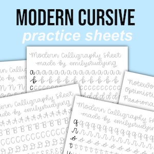 Cursive Practice Sheet Template | Printable & Digital Download