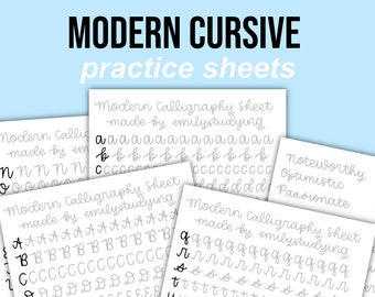 Cursive Practice Sheet Template | Printable & Digital Download