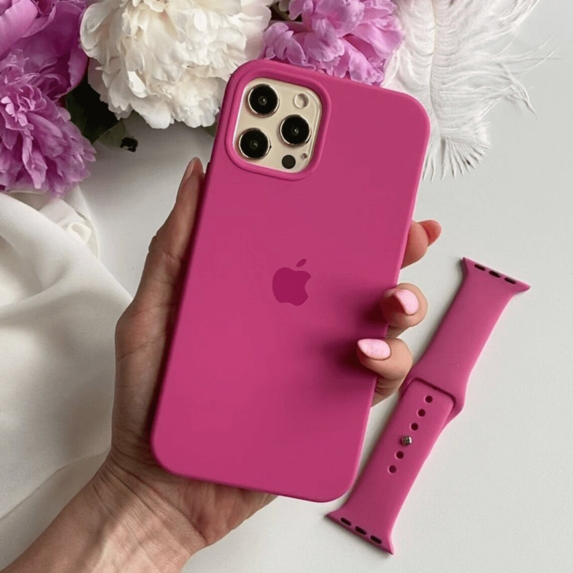 Fuchsia Iphone 14 Plus Pro Max Case Silicone Cases for Apple Etsy UK