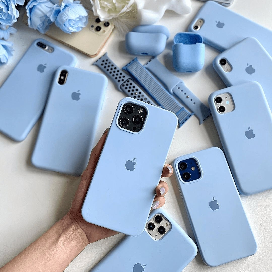 Baby Blue Iphone 14 Plus Pro Max Case Silicone Cases for Apple Etsy UK