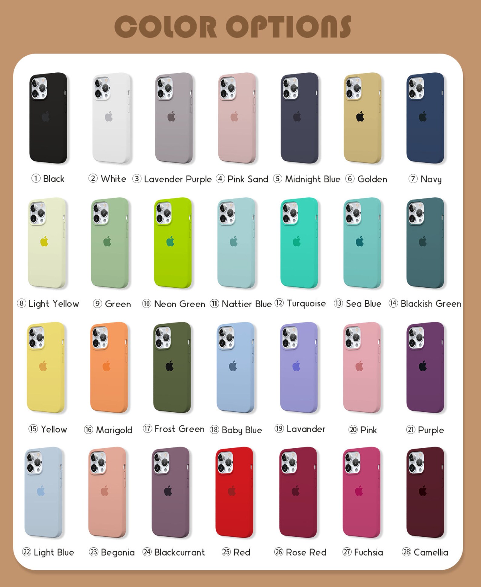 25 Colors Solid Color Iphone Case Silicone Cases for Apple Etsy