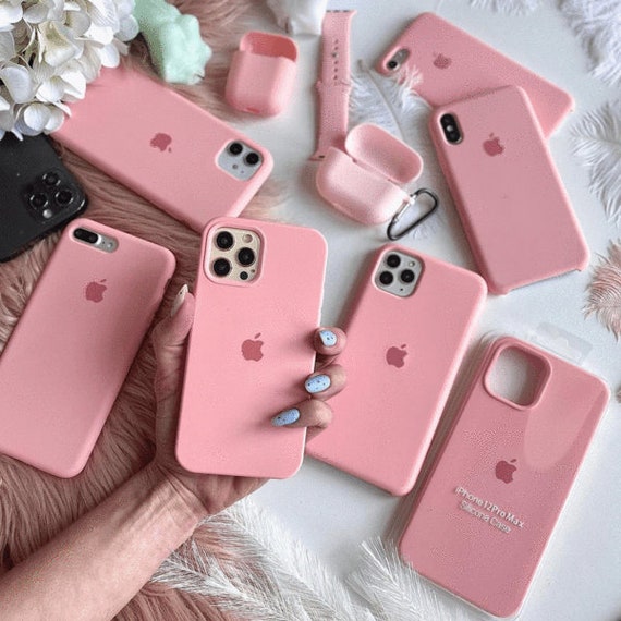 Pink Whole Series Solid Color Iphone Case Silicone Cases For Etsy Ireland