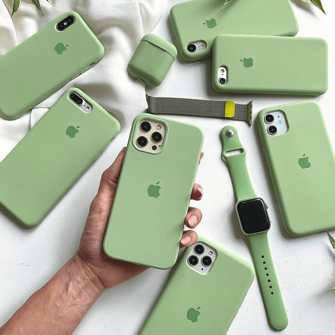 Green Whole Series Solid Color Iphone 14 Plus Case Silicone Etsy Ireland