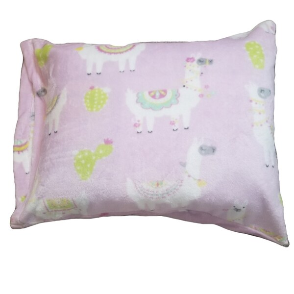 Llama plush minky fleece pillowcase