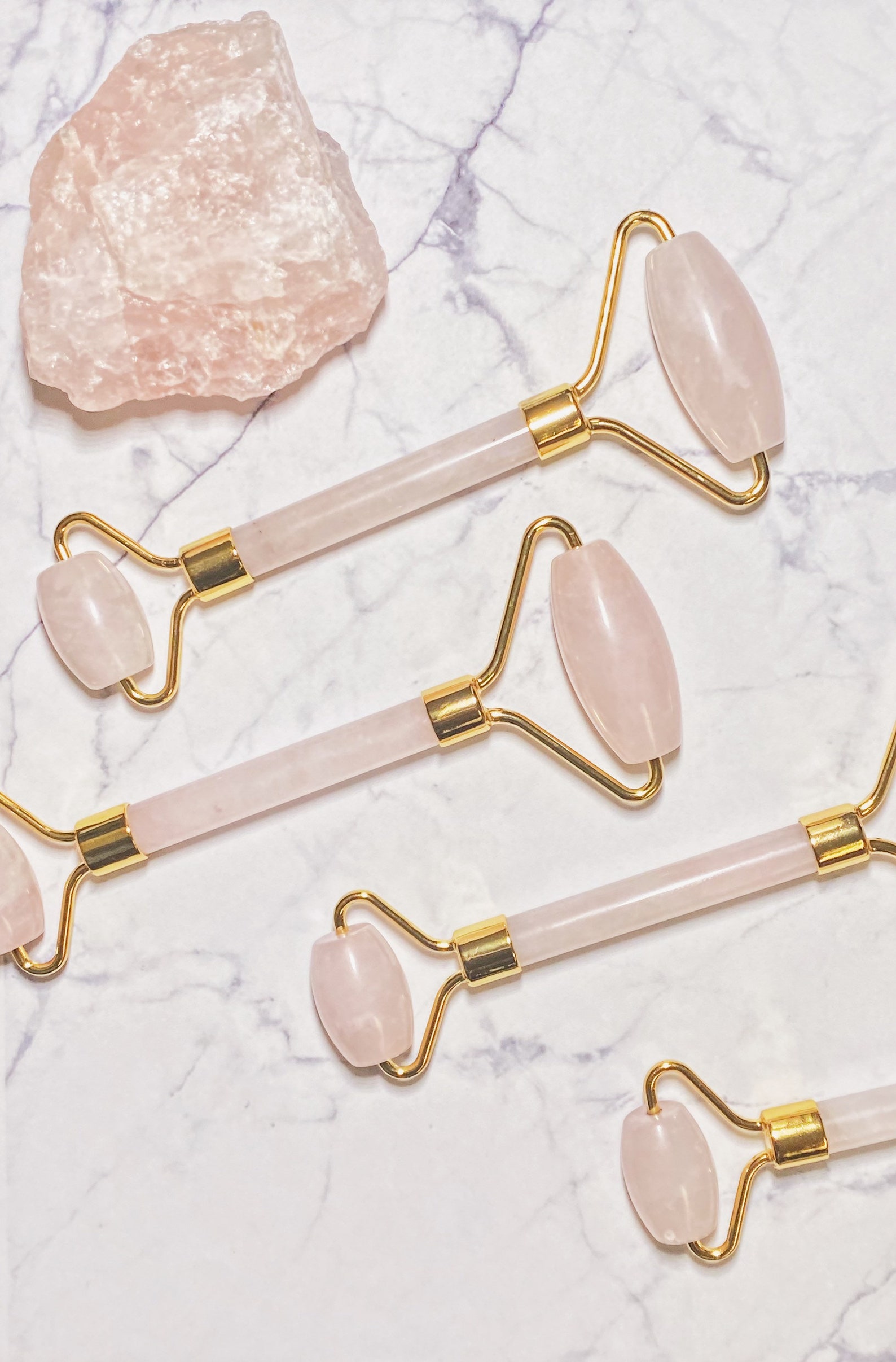 Rose Quartz Crystal Facial Roller Etsy