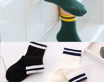 Unisex Socken | Babysocken | Kindersocken | Reine Farbsocken | Weihnachtsgeschenk Socken | Gestreifte Socken | Süße Socken, 5 Paar, keine Geschenkbox
