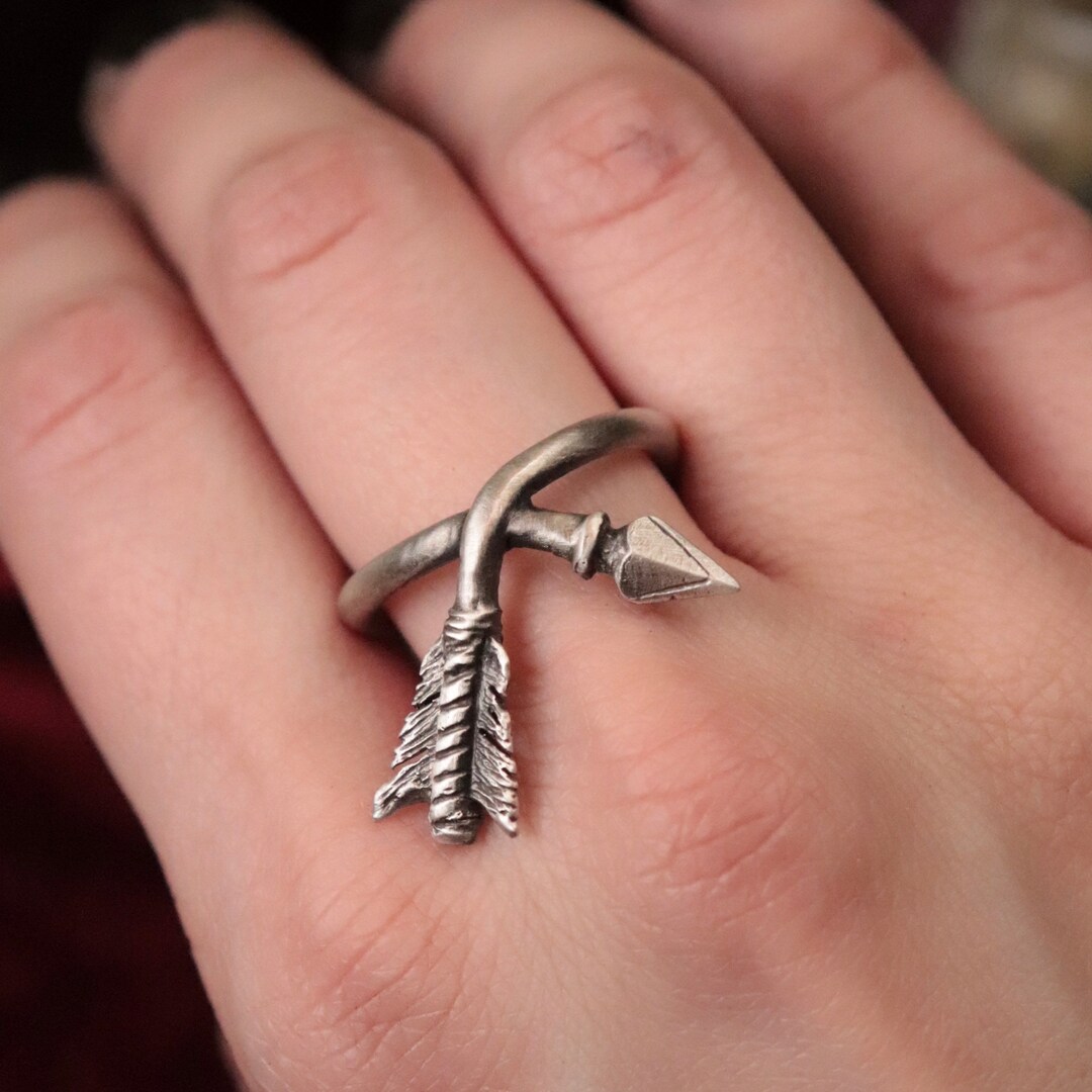 Eros Ring Hand Carved Arrow Ring Etsy