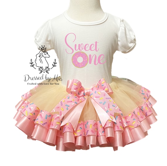 Sweet One Birthday Tutu Outfit Sprinkles Tutu Donut Etsy