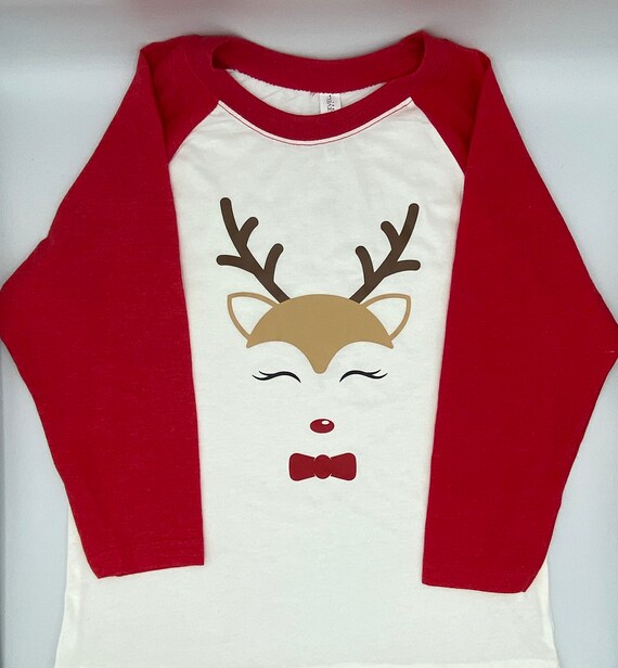 Boys Reindeer Shirt Christmas Reindeer Cute Reindeer Shirt - Etsy