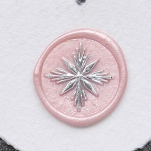 Schneeflocken-Wachssiegel-Wachs, individuelles Wachssiegel-Set, Wachsstempel, Siegelwachsstempel