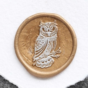 Eulen-Wachssiegel-Atamp, individuelles Wachssiegel-Set, Hochzeits-Wachsstempel, Siegelwachsstempel