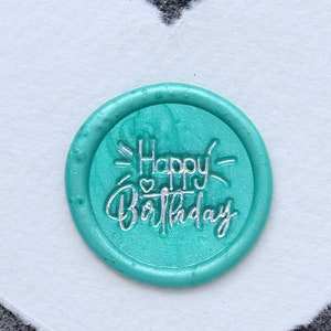Alles Gute zum Geburtstag Wachssiegel Wachs, individuelles Wachssiegel-Set, Wachsstempel, Siegelwachsstempel