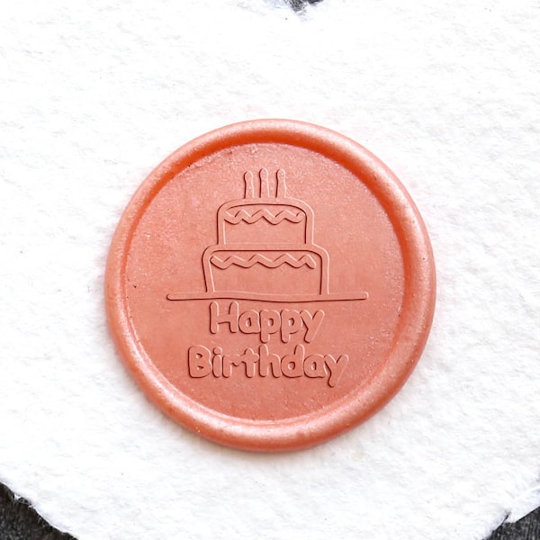 Happy Birthday wax seal Wax, Custom wax Seal Kit, wax stamp, sealing wax stamp