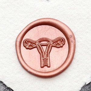 Uterus wax seal stamp, Custom organs wax Seal Kit, hen party wax stamp, Womb anatomy sealing wax stamp