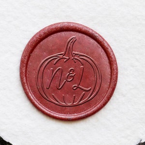 Personalized Pumpkin Wedding Wax seal stamp ,Custom wax Seal Kit, fall Wedding Invitation Seal Stamp