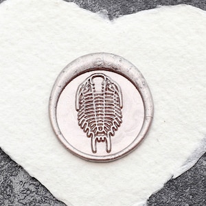 Trilobite wax seal stamp, Custom arthropods fossil wax Seal Kit,  paleontologist gift wax stamp,  sealing wax stamp