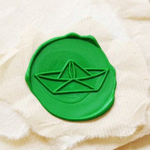 Boat Origami Paper  wax seal Wax, Custom wax Seal Kit, wax stamp, sealing wax stamp