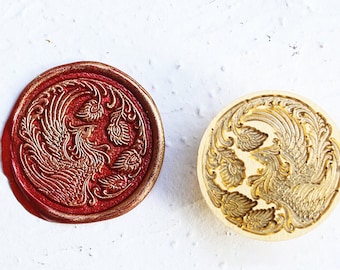 Phoenix bird wax seal Wax, Custom wax Seal Kit, wax stamp, sealing wax stamp