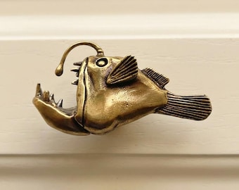 Angler fish Knobs Kitchen cabinet Pulls and Knobs furniture hardware Nordic Style drawer Knobs  kitchen hutch pulls wardrobe Knob