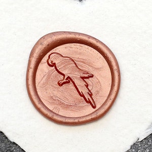 Parrot wax seal stamp, Custom birds wax Seal Kit, wedding wax stamp, sealing wax stamp