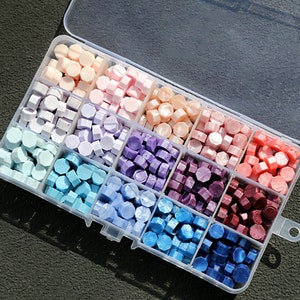 15 Colors wax Sealing Beads ,Sealing Wax Beads Set,380 pcs wax sealing beads,Wax beads for Wax Seals,Wedding Invitation Wax Sealing Beads
