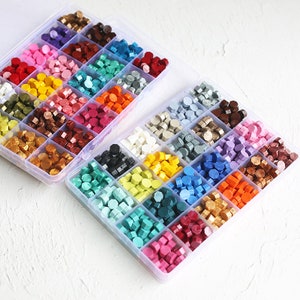 24 Colors wax Sealing Beads ,Sealing Wax Beads Set,600 pcs wax sealing beads,Wax beads for Wax Seals,Wedding Invitation Wax Sealing Beads