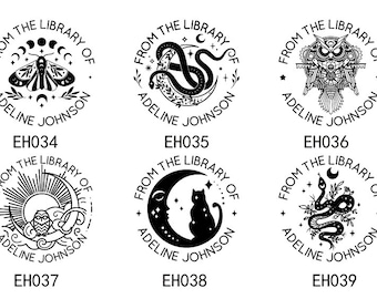From the library of embosser, Custom animal book embosser,Custom Embosser Stamp,personalized book embosser stamp