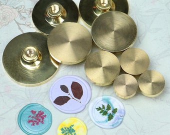 Blank (Without Pattern or Logo) Gold Plated Wax Seal Stamp