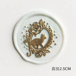 Traumkatze Wachssiegel Stempel, Custom Magic Cat Butts Wachssiegel Kit, Hochzeitswachsstempel, Siegelwachsstempel