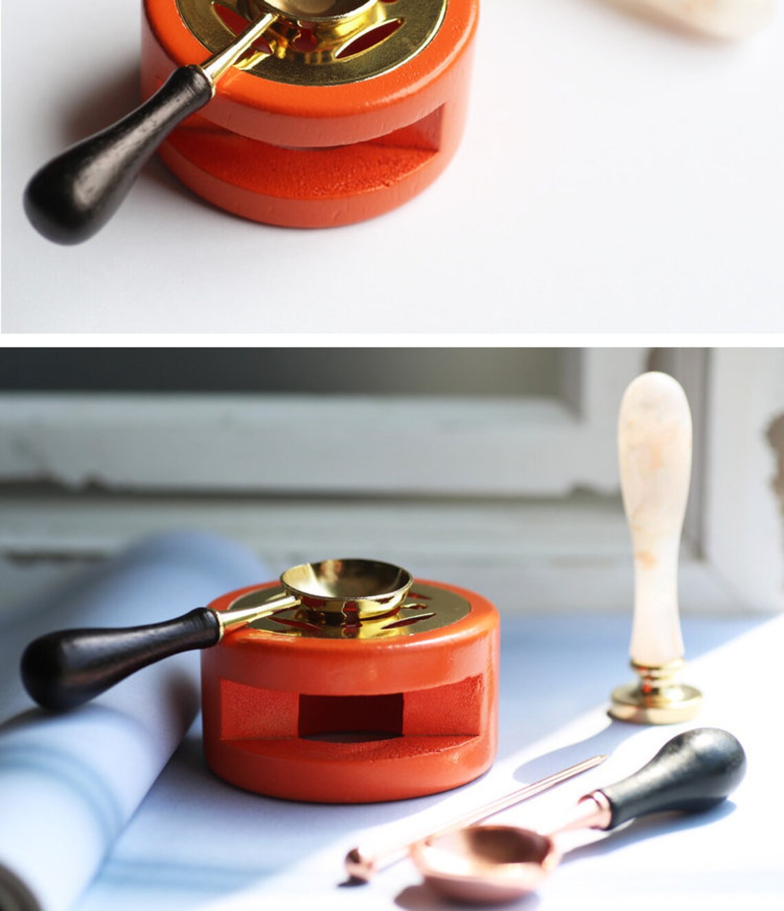 Orange Wax Sealing Melting Stove/Wax Melter /Wooden Wax Etsy