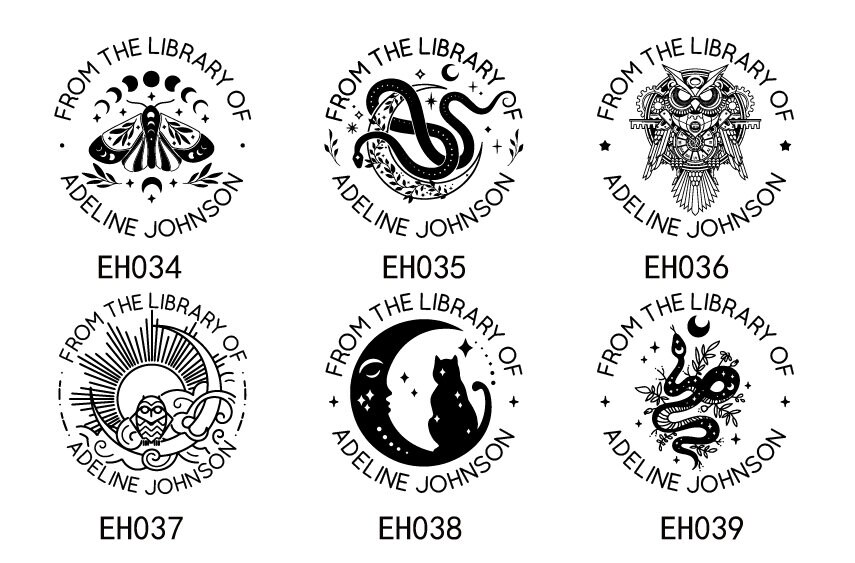 Custom From the Library Embosser Stamp, Flower Embosser Stamp,custom ...