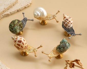 Nautilus shell drawer knob, nautilus shell cabinet knob, unique knob, decorative shell  cupboard knob,nautilus brass knob