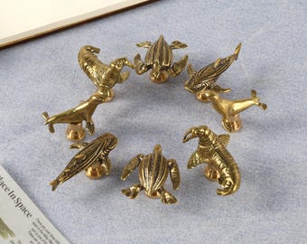 Seal brass Drawer Pulls Knobs, unique cupboard Pulls knobs,Custom Engraved Brass Cabinet Knobs, whale shark Kitchen Handles Door Knob