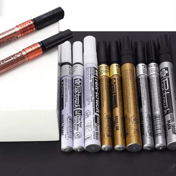 Wax seal Coloring Pen, sealing Wax Pen, Gold Silver White Rose Gold Wax Pen, Paint Pen, Highlight Colorful Pen, Tracing Line Pen