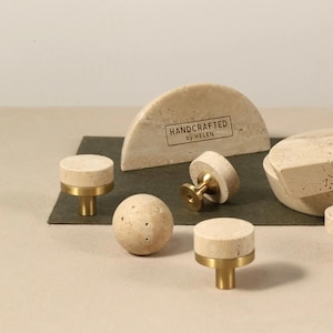 Luxe travertijn keukenkast trekt halfronde messing dressoir handgrepen boho lade trekt knop bal kast handvat messing keukenhardware