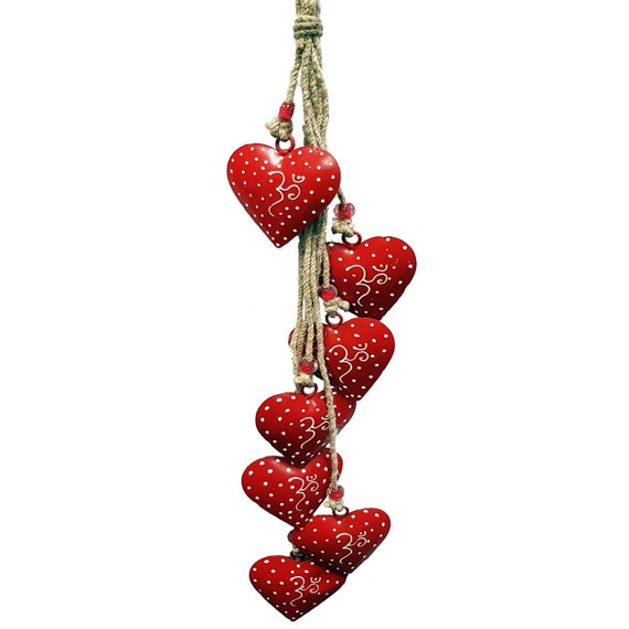 7 OM Red Hearts Hanging 55CM