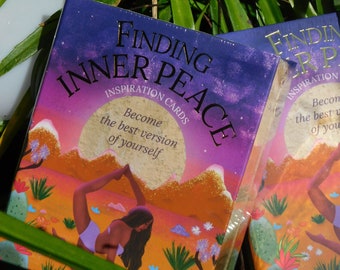 Finding Inner Peace Inspiration Cards: Become best version of yourself. Spiritual growth, love & happiness. Learn  secrets to a better you.