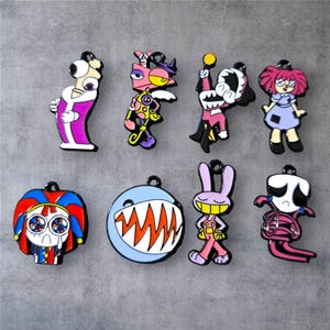 The amazing digital circus Charms, Jewelry Making, Set of 8