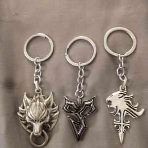 Final fantasy 7, 8, and 10 keychain lot