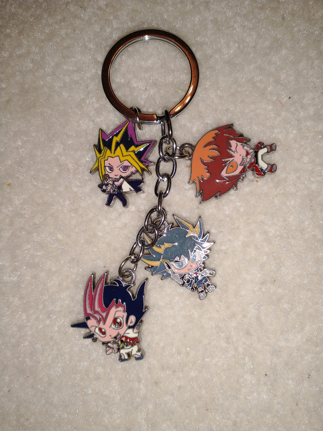 Yugioh Character Charm Keychain Set. Great for a Keychain or Etsy