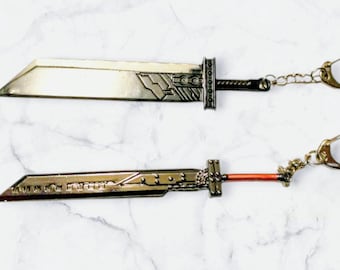 Set of 2 Final fantasy 7 and Advent children sword keychain lot