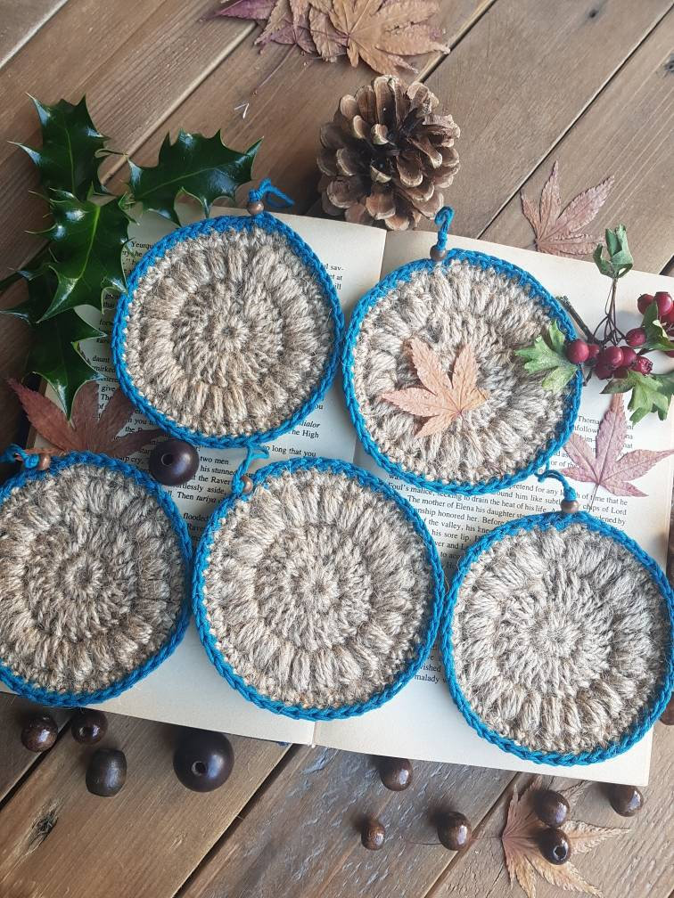 Jute Cotton Yarn Crochet Coasters Set Etsy