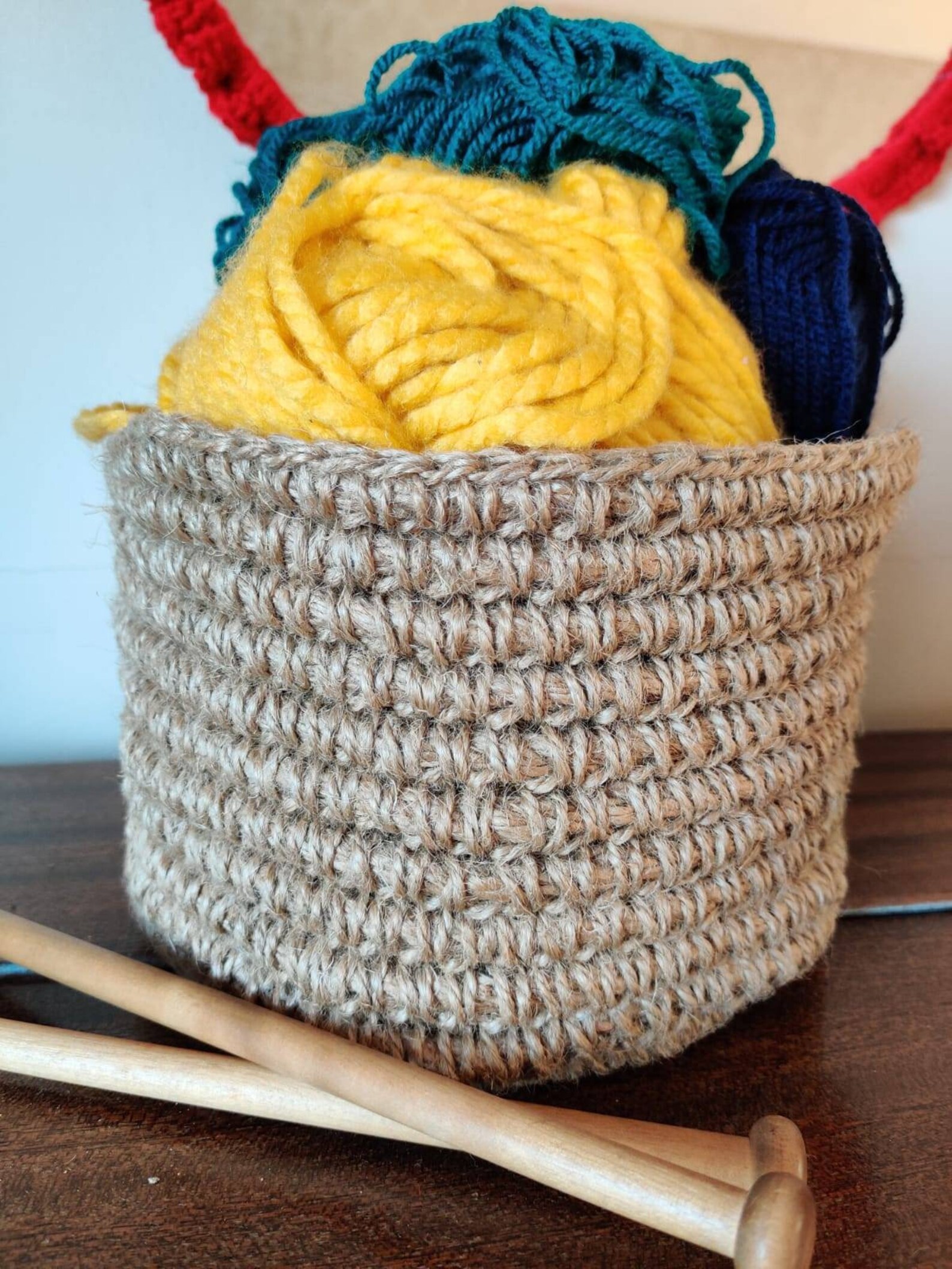 Handmade Jute Storage Baskets Etsy