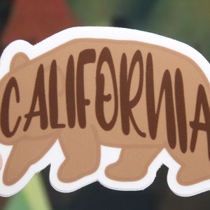 California Bear Vinyl Sticker | Cute Sticker for Water Bottle, Laptop, Phone, Planner, Notebook... | Small Gift
