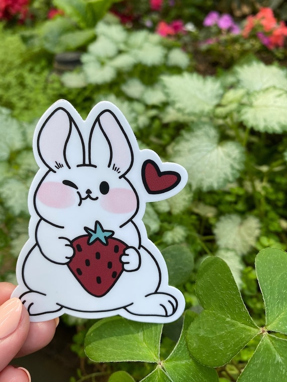 Cute Bunny Vinyl Sticker | Cute Sticker for Water Bottle, Laptop, Phone, Planner, Notebook... | Kawaii Art | Small Gift